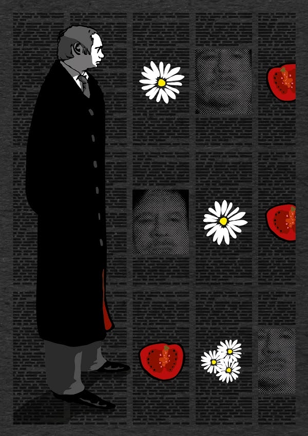 Этюд с ромашками и томатами [Etude with daisies and tomatoes]