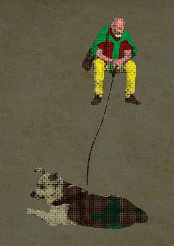 Старик с собакой [Old man with a dog]